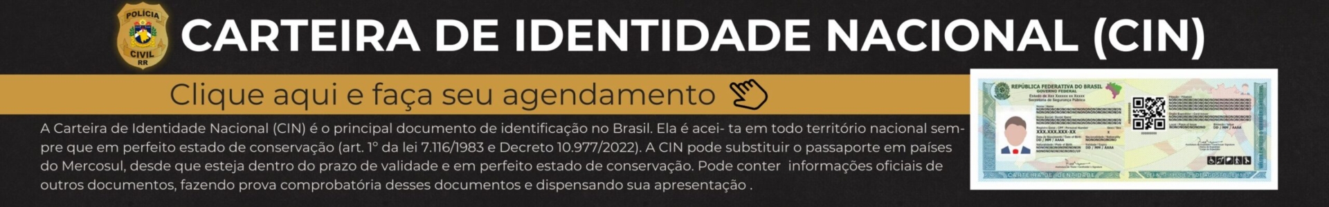 BANNER DA CARTEIRA NACIONAL DE IDENTIDADE